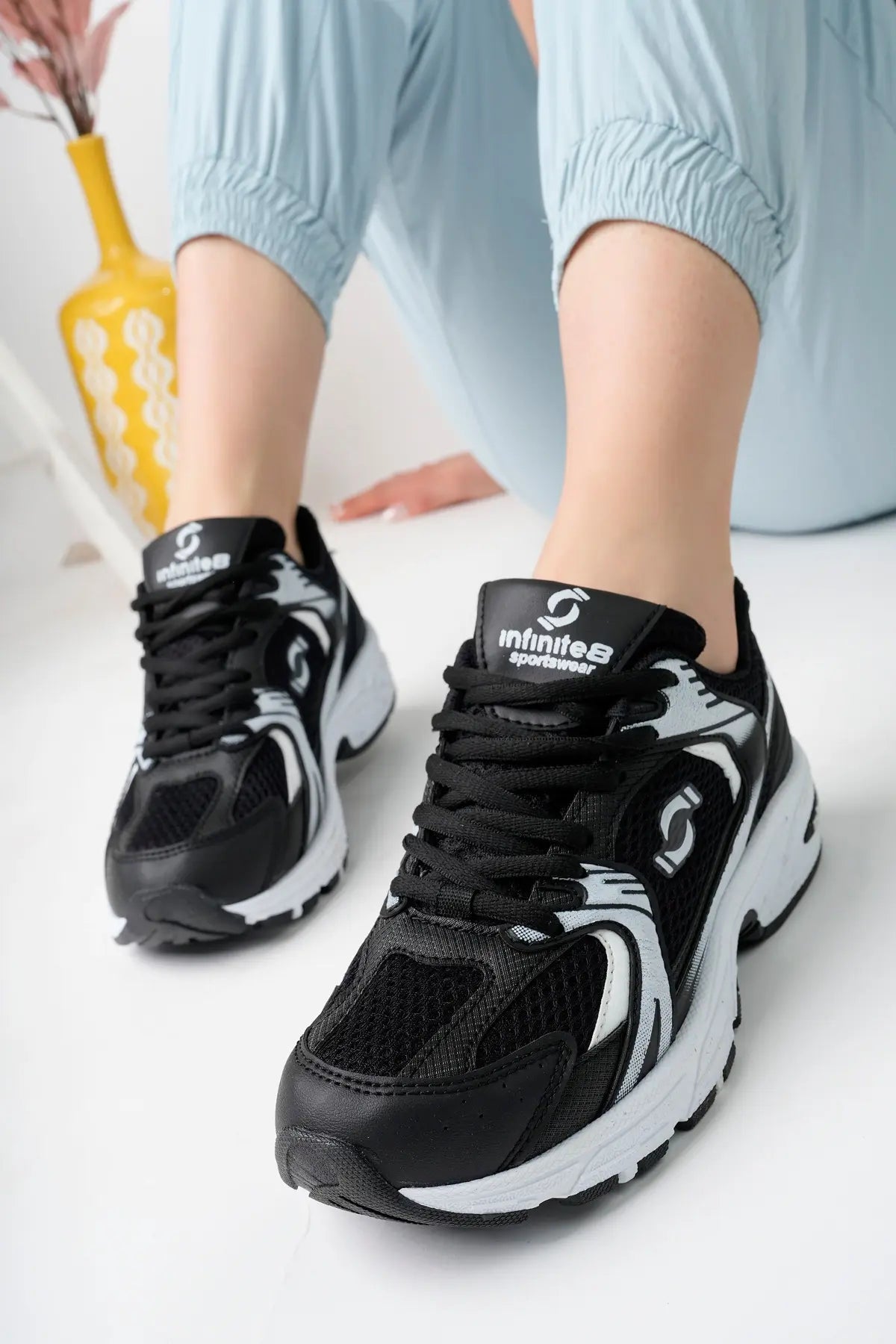 Unisex Triko Sneaker Spor Ayakkabı – Hafif Taban, Günlük & Yürüyüş Modeli - SK05